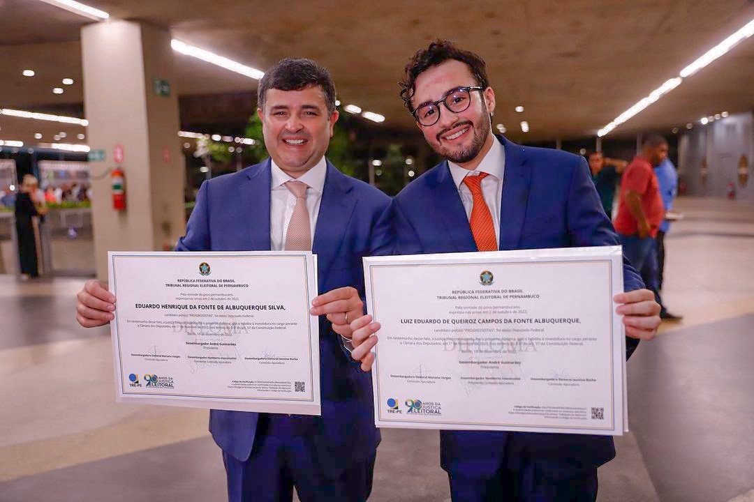 Eduardo da Fonte e Lula da Fonte fazem história ao serem diplomados juntos como deputados federais
