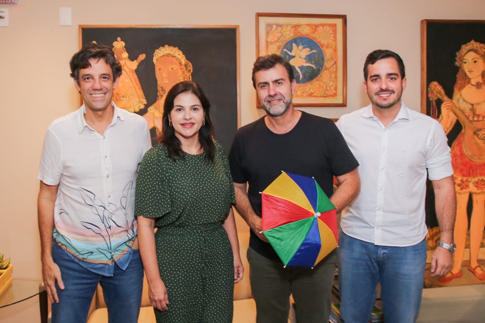 secretário de Turismo e Lazer de Pernambuco, Daniel Coelho e a vice-governadora Priscila Krause